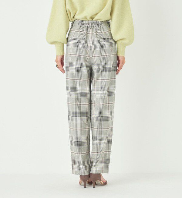 SHIPS Colors 「SHIPS Colors:〈手洗い可能〉ソリッド / チェック タック カーブ パンツ」|スラックス|