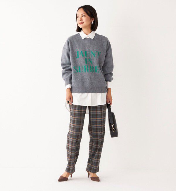 SHIPS Colors 「SHIPS Colors:〈手洗い可能〉ソリッド / チェック タック カーブ パンツ」|スラックス|