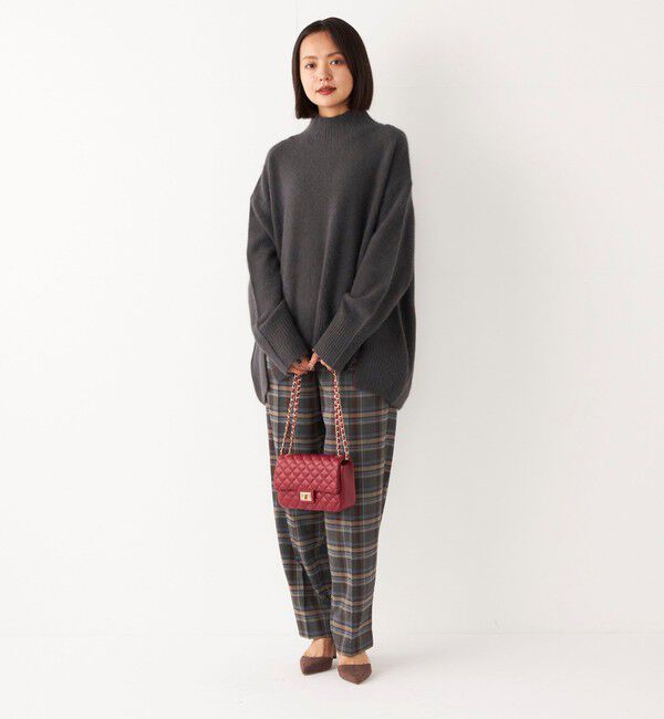 SHIPS Colors 「SHIPS Colors:〈手洗い可能〉ソリッド / チェック タック カーブ パンツ」|スラックス|