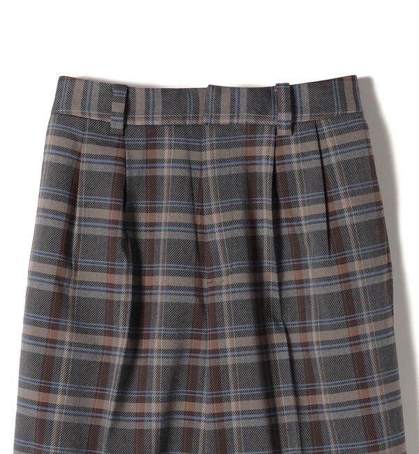 SHIPS Colors 「SHIPS Colors:〈手洗い可能〉ソリッド / チェック タック カーブ パンツ」|スラックス|