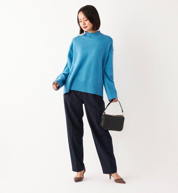 SHIPS Colors 「SHIPS Colors:〈手洗い可能〉ソリッド / チェック タック カーブ パンツ」|スラックス|