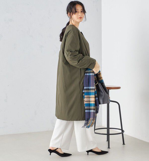 SHIPS for women「〈手洗い可能 / 撥水加工〉リバーシブル ノーカラー コート ◇」|ノーカラーコート|