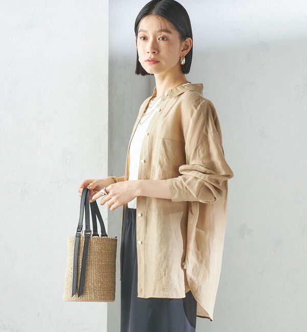 SHIPS for women「〈手洗い可能〉IMPERIAL LINEN オーバー シャツ」|シャツ・ブラウス|