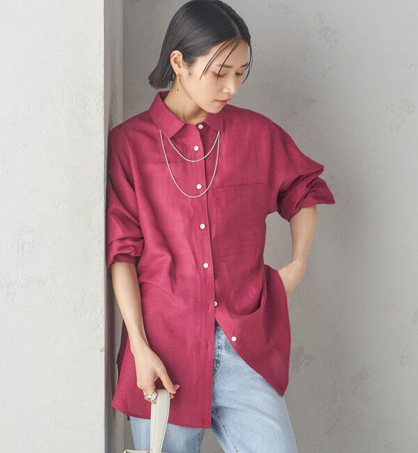 SHIPS for women「〈手洗い可能〉IMPERIAL LINEN オーバー シャツ」|シャツ・ブラウス|