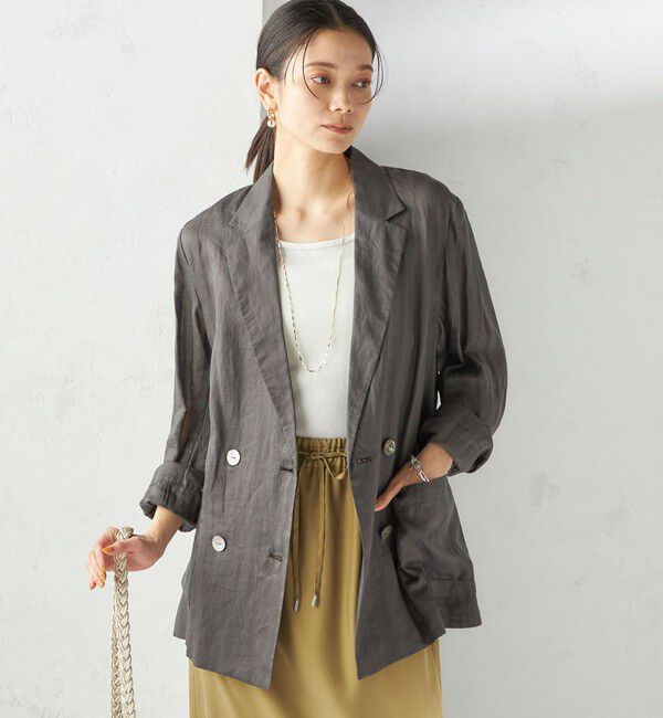 SHIPS for women「〈手洗い可能〉ラミー シアー ジャケット」|テーラードジャケット|