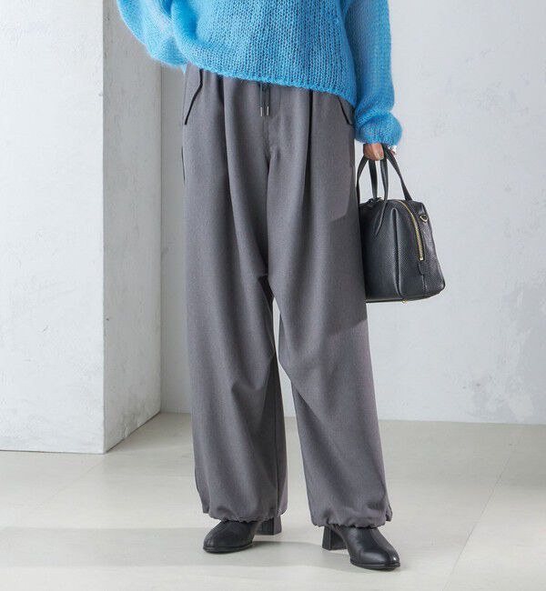 SHIPS for women「〈手洗い可能〉メランジ ツイル ドロスト パンツ」|その他|