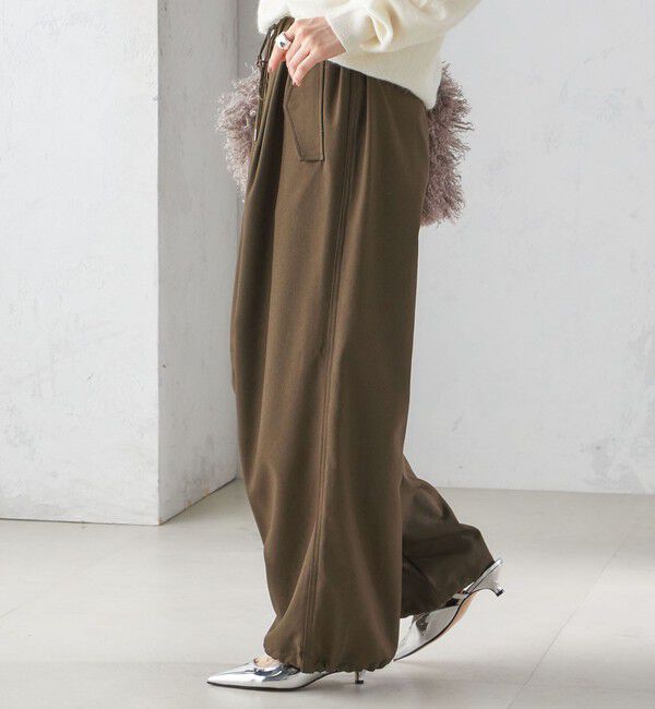 SHIPS for women「〈手洗い可能〉メランジ ツイル ドロスト パンツ」|その他|