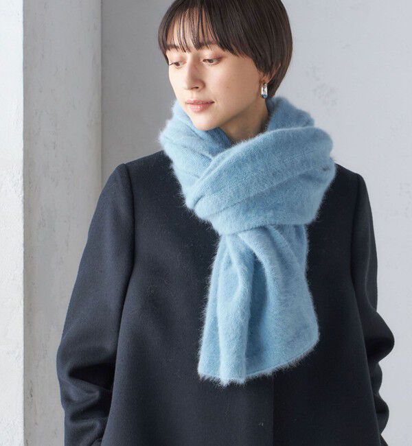 SHIPS for women「〈手洗い可能〉フォックス ニット ストール」|ストール|サックスブルー