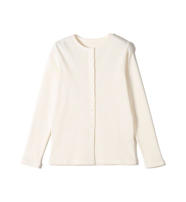 SHIPS for women「〈洗濯機可能〉ポッシュ テレコ リブ ボタン カーディガン」|カーディガン|