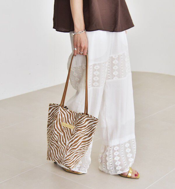 quaranciel「quaranciel: 2way アニマル トートバッグ」|トートバッグ|キャメル