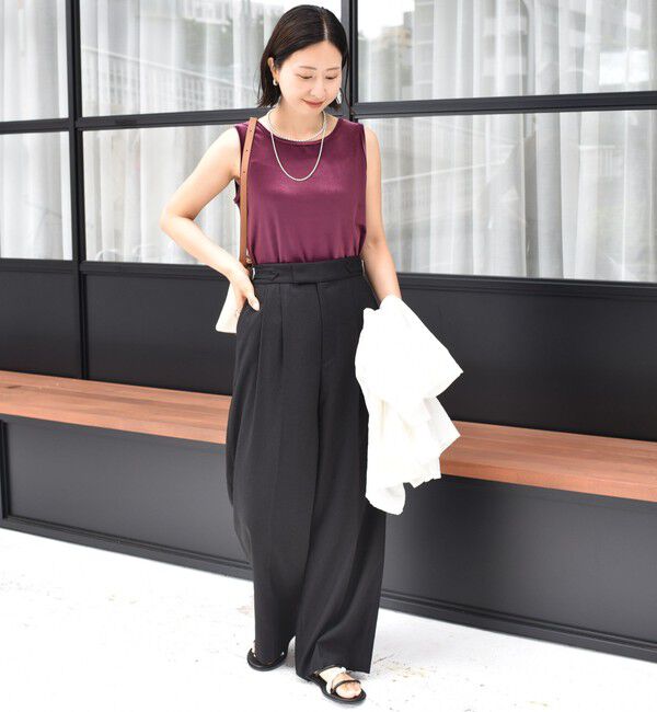 SHIPS for women「〈手洗い可能〉ポリエステル スノー ベロア 前後 2WAY タンクトップ」|タンクトップ|