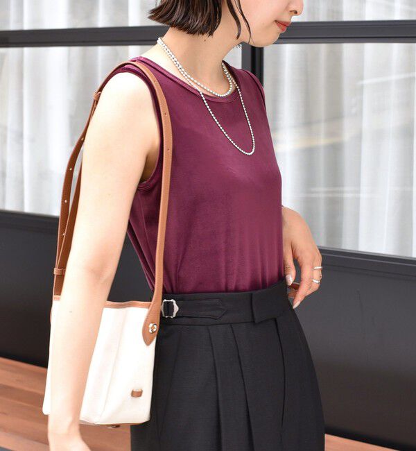 SHIPS for women「〈手洗い可能〉ポリエステル スノー ベロア 前後 2WAY タンクトップ」|タンクトップ|