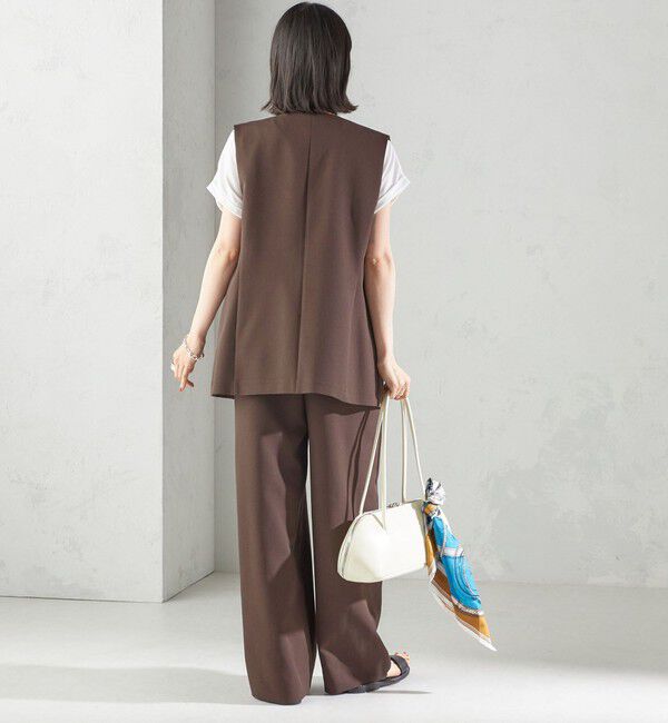 SHIPS for women「〈手洗い可能〉ハイカウント ダブルクロス オールインワン」|オールインワン|