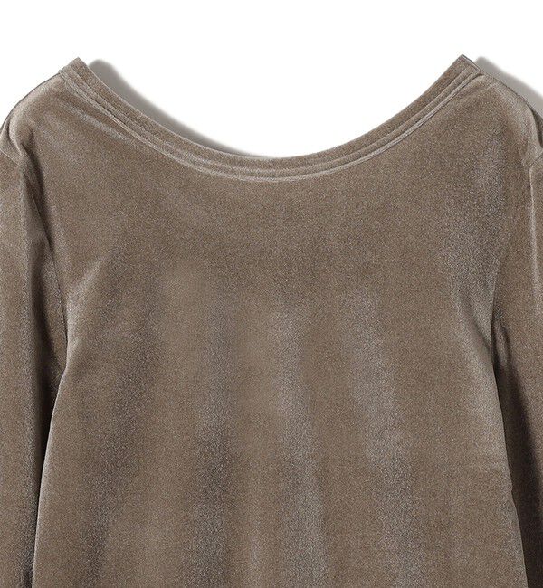 SHIPS for women「〈手洗い可能〉シアー トリコット  ポリエステル ベロア 前後2WAY ロングスリーブ」|Tシャツ・カットソー|