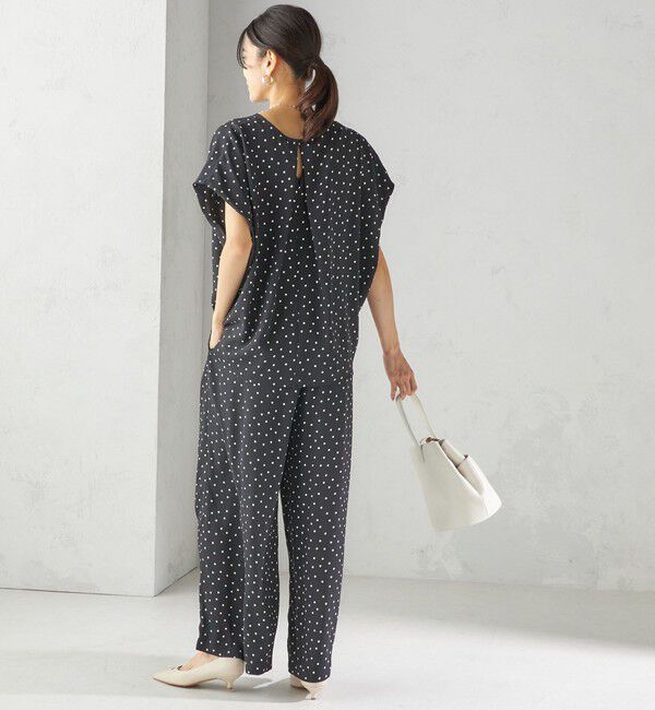 SHIPS for women「〈手洗い可能〉ドット / 無地 タック ギャザー ワイド パンツ」|その他|