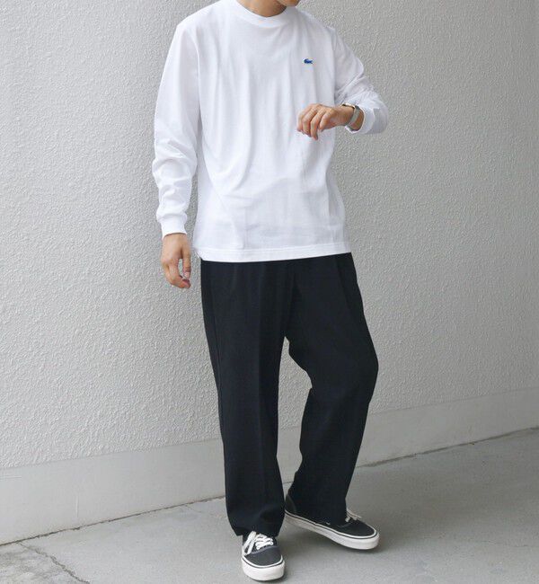 SHIPS any「【SHIPS any別注】LACOSTE: ワンポイント ピケ クルーネック Tシャツ 25AW (ロンT)◇」|Tシャツ・カットソー|