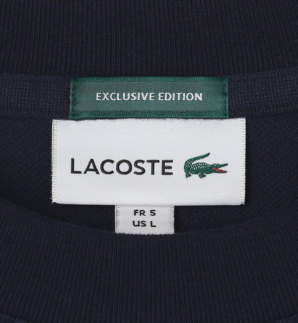 SHIPS any「【SHIPS any別注】LACOSTE: ワンポイント ピケ クルーネック Tシャツ 25AW (ロンT)◇」|Tシャツ・カットソー|