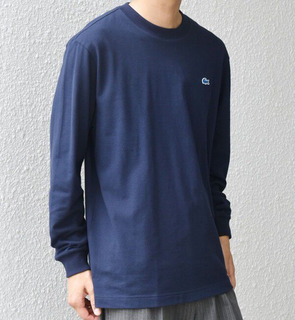 SHIPS any「【SHIPS any別注】LACOSTE: ワンポイント ピケ クルーネック Tシャツ 25AW (ロンT)◇」|Tシャツ・カットソー|