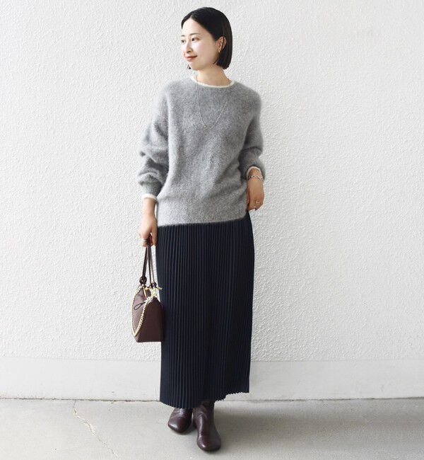 SHIPS for women「杢 フォックス カシミヤ クルーネック ニット プルオーバー」|ニット・セーター|