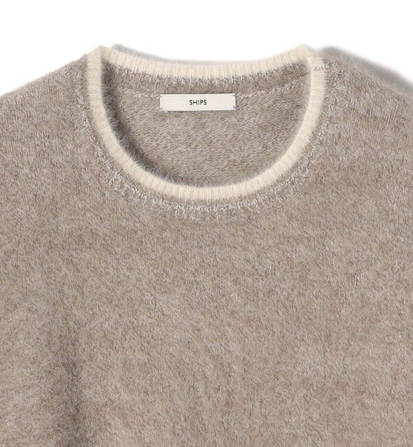 SHIPS for women「杢 フォックス カシミヤ クルーネック ニット プルオーバー」|ニット・セーター|