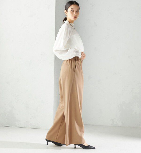 SHIPS for women「〈洗濯機可能〉ストレッチ ツイル イージー タック パンツ」|その他|