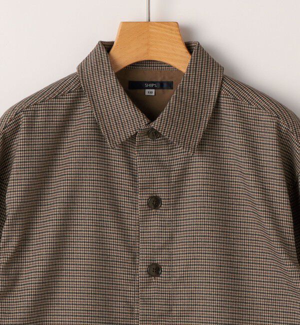SHIPS KIDS「SHIPS KIDS:100～130cm / 千鳥柄 チェック シャツ アウター」|シャツ・ブラウス|