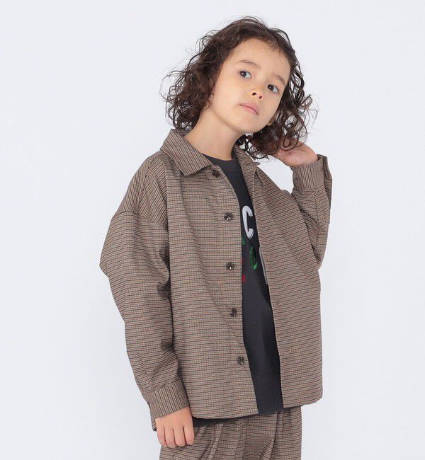 SHIPS KIDS「SHIPS KIDS:100～130cm / 千鳥柄 チェック シャツ アウター」|シャツ・ブラウス|