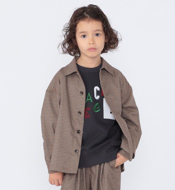 SHIPS KIDS「SHIPS KIDS:100～130cm / 千鳥柄 チェック シャツ アウター」|シャツ・ブラウス|