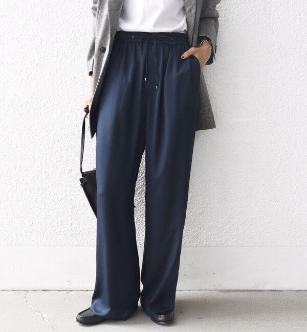 SHIPS for women「〈手洗い可能〉サテン ドロスト パンツ」|その他|