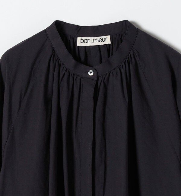 SHIPS any「bon_meur:〈洗濯機可能〉レース スカーフ付き バンドカラー ギャザー パフ シャツ」|シャツ・ブラウス|