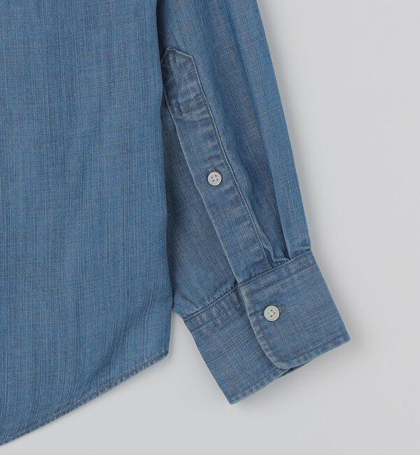 SHIPS「【WEB限定】SHIPS:〈手洗い可能〉リヨセル エア ボタンダウン デニムライク シャツ」|シャツ・ブラウス|