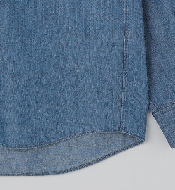 SHIPS「【WEB限定】SHIPS:〈手洗い可能〉リヨセル エア ボタンダウン デニムライク シャツ」|シャツ・ブラウス|