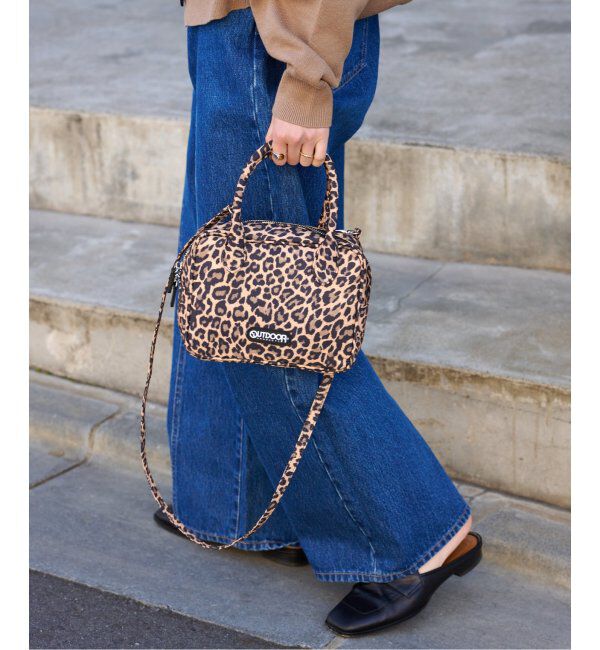 OUTDOOR PRODUCTS Usual Things「2WAY CUBE BAG LEOPARD」|ショルダー・メッセンジャー|
