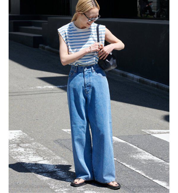 OUTDOOR PRODUCTS Usual Things「追加2 ULTライトデニムハイライズルーズ5PKT」|デニム|