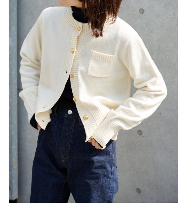 OUTDOOR PRODUCTS Usual Things「ゴールドボタンクルーネックカーディガン」|ニット・セーター|