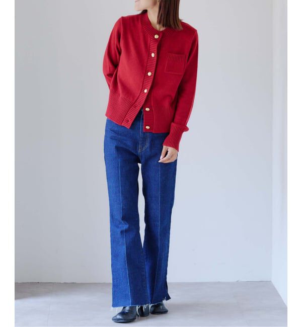 OUTDOOR PRODUCTS Usual Things「ゴールドボタンクルーネックカーディガン」|ニット・セーター|