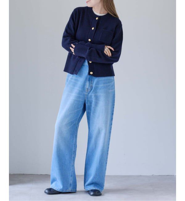 OUTDOOR PRODUCTS Usual Things「ゴールドボタンクルーネックカーディガン」|ニット・セーター|