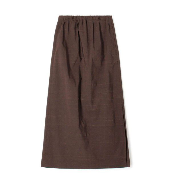 CABaN「シルクネップストレッチ ロングスカート」|スカート|49 ダークブラウン