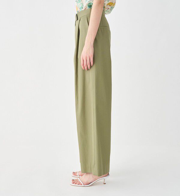 TOMORROWLAND collection「コットンギャバジン タックワイドパンツ」|その他|