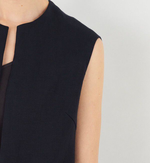 DES PRES「リネンファブリックコンビ ロングジレ」|ベスト・ジレ|