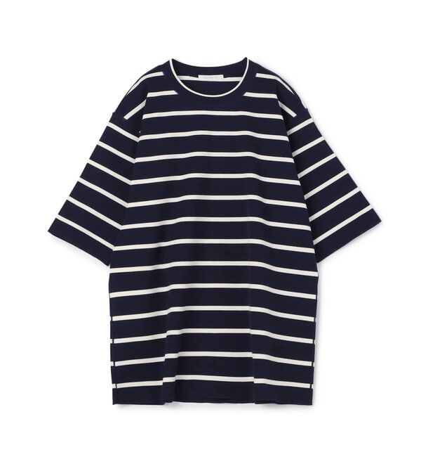 GALERIE VIE「クリアヤーンリブ ハーフスリーブプルオーバー」|Tシャツ・カットソー|68 ネイビー系