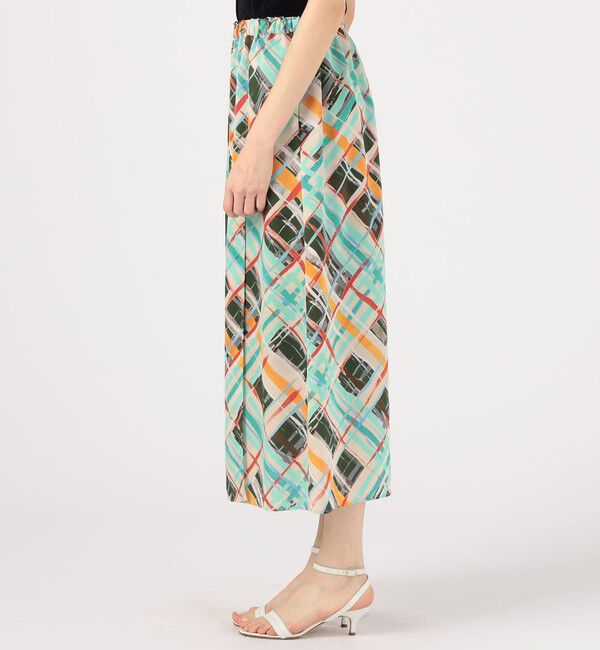 Ballsey「プラッドペイントプリント イージーラップスカート」|スカート|