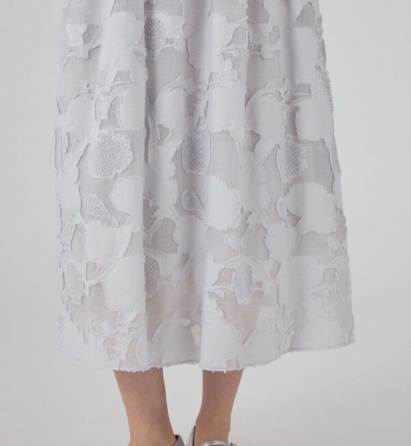 Ballsey「フラッフィージャカード ギャザースカート」|フレア|