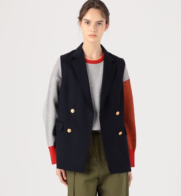 MACPHEE「ウールギャバジン ダブルブレストジレ」|ベスト・ジレ|