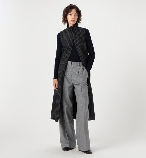 DES PRES「ポプリンメルトン タックワイドパンツ」|スラックス|