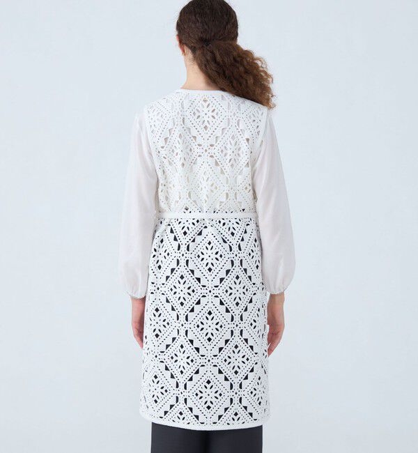 Ballsey「ダイヤモチーフエンブロイダリー ロングジレ」|ベスト・ジレ|