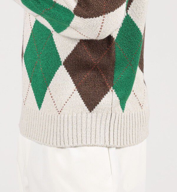 TOMORROWLAND MENS「TOMORROWLAND tricot シルク アーガイル クルーネックニット」|ニット・セーター|