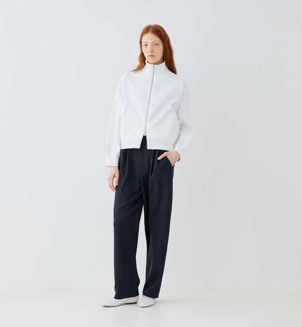 GALERIE VIE「ウェーブコットン ジップアップブルゾン」|カーディガン|