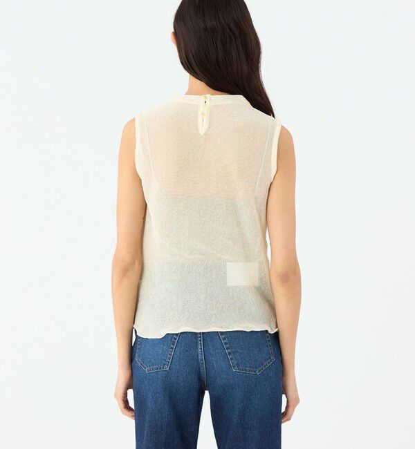 MACPHEE「タックステッチ ノースリーブプルオーバー」|ニット・セーター|