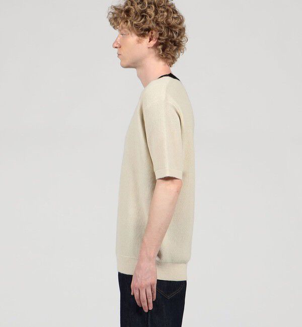 TOMORROWLAND BUYING WEAR「【別注】Raffa Molina パイピング クルーネック ハーフスリーブニット」|ニット・セーター|